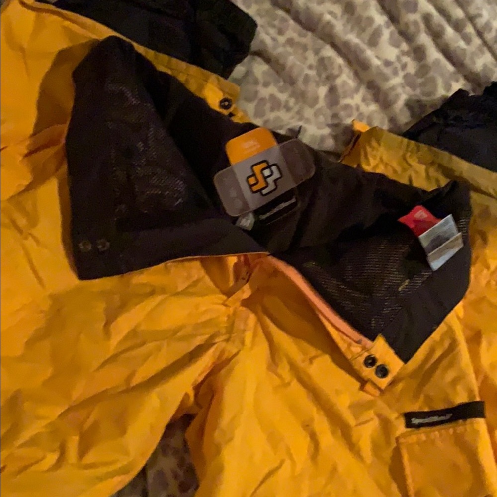 Bright yellow/ orange winter/outdoor pants